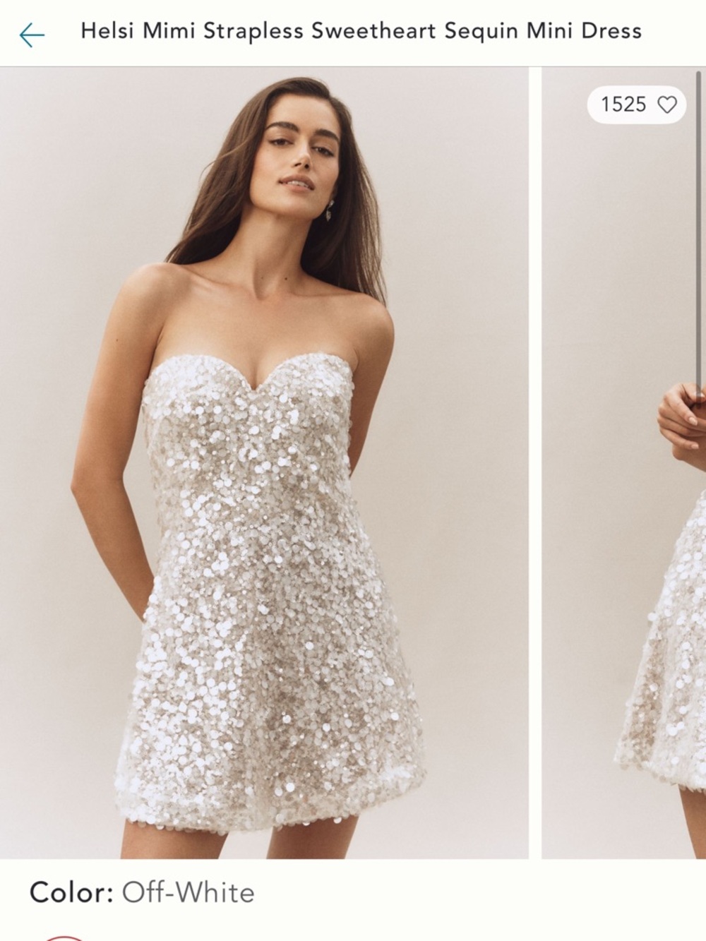 Helsi Mimi Strapless Sweetheart Sequin Mini Dress - Size Small